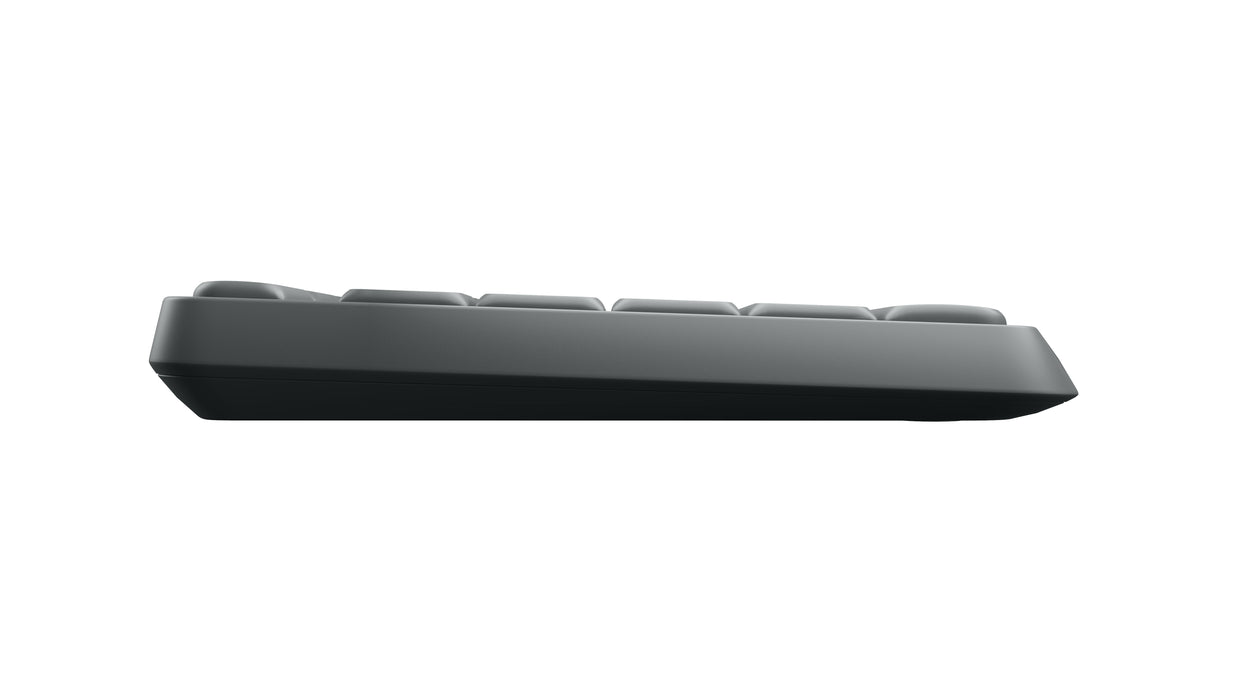Logitech MK235 Wireless Keyboard and Mouse Combo, Full-size (100%), Wireless, USB, QWERTY, Grey, Mouse included