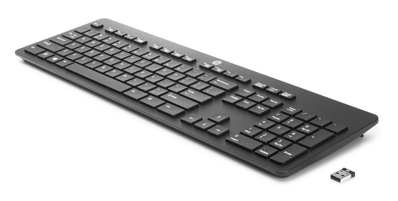 HP Wireless (Link-5) Keyboard, Full-size (100%), Wireless, RF Wireless, Black