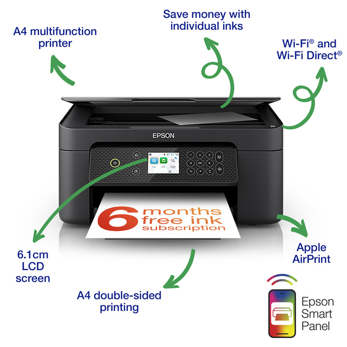 Epson Expression Home XP-4200, Inkjet, Colour printing, 5760 x 1440 DPI, A4, Direct printing, Black