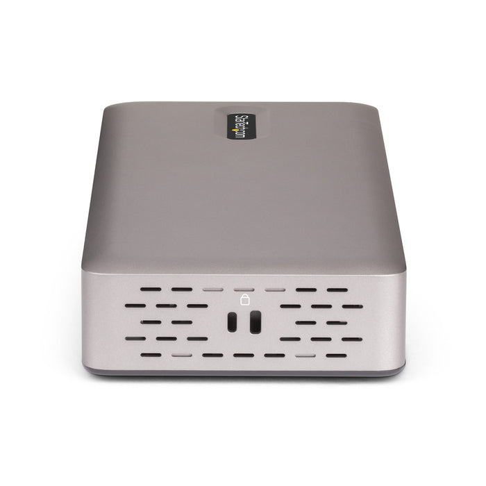StarTech.com Triple-Monitor USB4 Docking Station, 4K 60Hz HDMI or DisplayPort, 100W Laptop Charging, 2.5GbE, USB-C Multi-Monitor Dock, Driverless, Wired, USB4, 3.5 mm, 10,100,1000,2500 Mbit/s, Grey, 40 Gbit/s