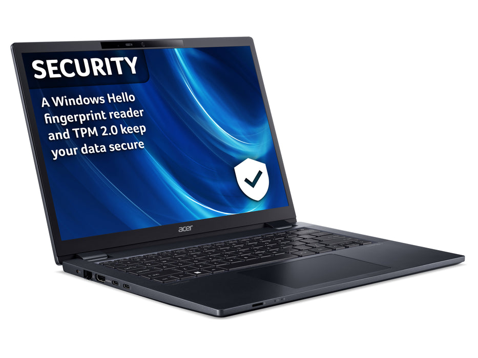Acer TravelMate P4 TMP414-52, 14" IPS 1920 x 1200, Intel Core i5 - 1240P, Win 11 Pro, 8 GB RAM, 512 GB SSD, slate blue, Intel® Core™ i5, 35.6 cm (14"), 1920 x 1200 pixels, 8 GB, 512 GB, Windows 11 Pro