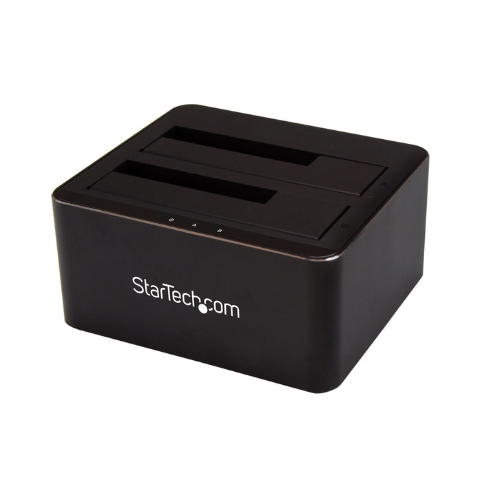 StarTech Dual-Bay USB 3.0 to SATA Hard Drive Docking Station, USB Hard Drive Dock, External 2.5/3.5" SATA I/II/III, SSD/HDD Docking Station, Hot-Swap Hard Drive Bays, Top-Loading (SDOCK2U33V)