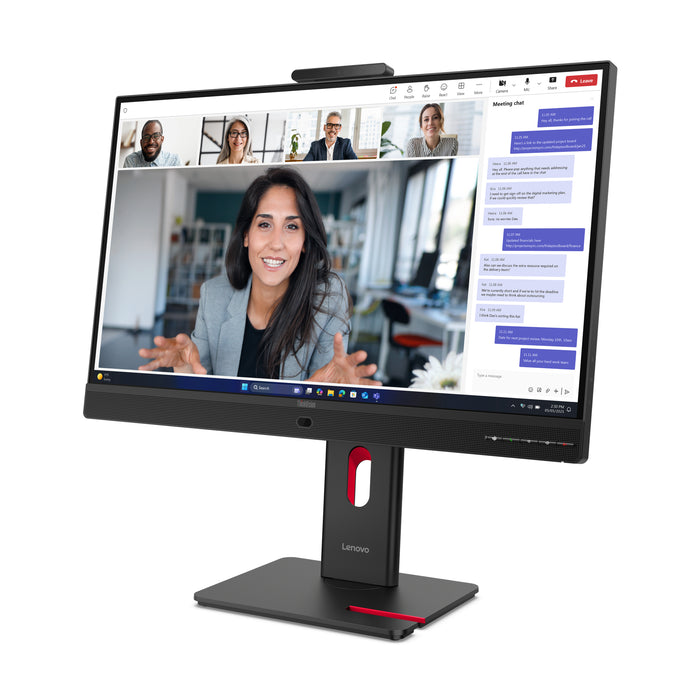 Lenovo ThinkVision T24-4v Monitor, 60.5 cm (23.8"), 1920 x 1080 pixels, Full HD, LED, 6 ms, Black
