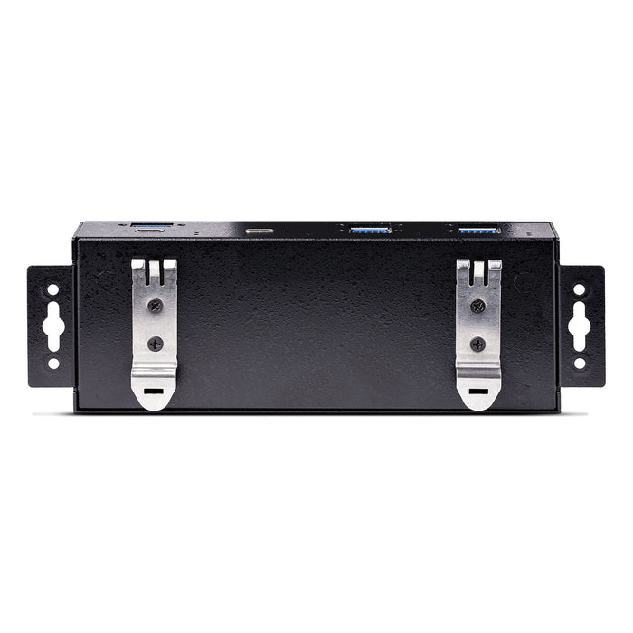 StarTech 7-Port Industrial USB 10Gbps Hub with Power Adapter, Metal, Mountable, 5x USB-A/2x USB-C Downstream Ports, TAA