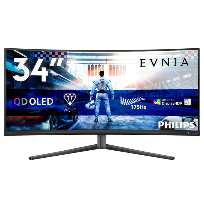 Philips Evnia 6000 34M2C6500/00, 86.4 cm (34"), 3440 x 1440 pixels, Wide Quad HD, QD-OLED, 0.03 ms, Grey