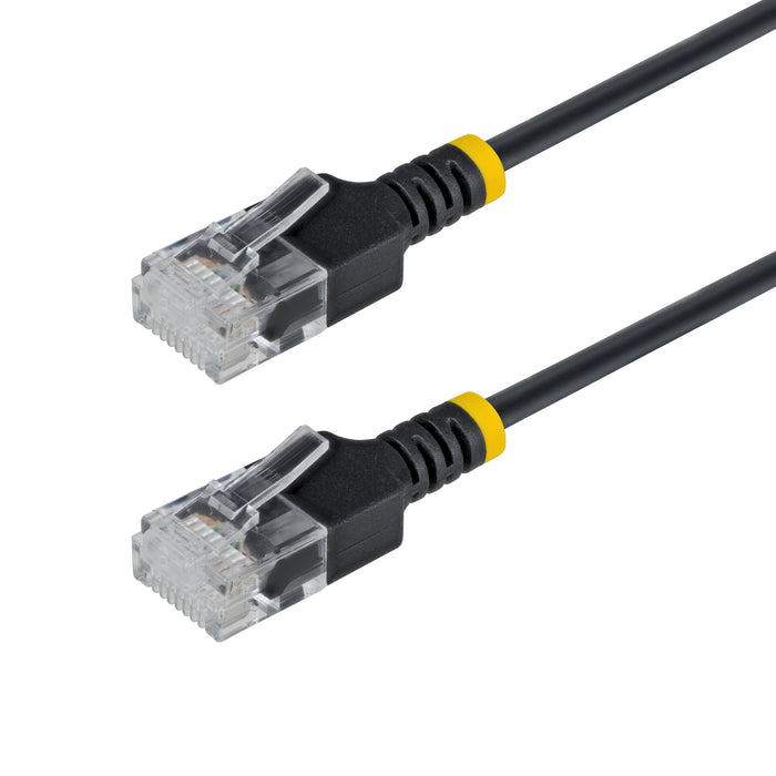StarTech.com 4m Black Ultra Slim Cat6A Ethernet Cable, UTP, Pure Bare Copper Wire, 34AWG Slim RJ45 Network Patch Cord, Individually Tested, 4 m, Cat6a, U/UTP (UTP), RJ-45, RJ-45, Black