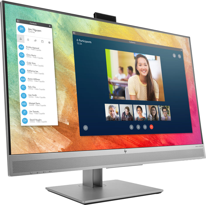 HP EliteDisplay E273m, 68.6 cm (27"), 1920 x 1080 pixels, Full HD, LED, 5 ms, Black, Silver