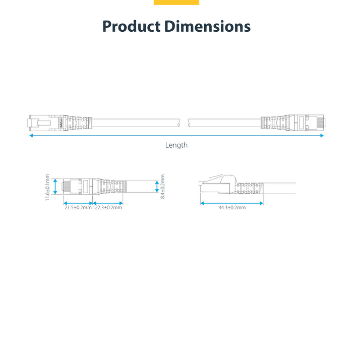 StarTech.com 5m White CAT8 Ethernet Cable, Snagless RJ45, 25G/40G, 2000MHz, 100W PoE++, S/FTP, 26AWG Pure Bare Copper Wire, LSZH, Shielded Network Patch Cord w/Strain Reliefs, Individually Tested, 5 m, Cat8, S/FTP (S-STP), RJ-45, RJ-45, White