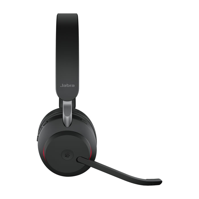 Jabra Evolve2 65 USB-A Black MS Stereo, Wireless, Office/Call center, 20 - 20000 Hz, 176.4 g, Headset, Black