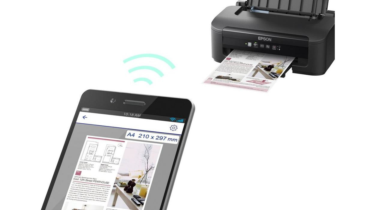 Epson WorkForce WF-2110W, Colour, 5760 x 1440 DPI, A4, 3000 pages per month, 34 ppm, Duplex printing