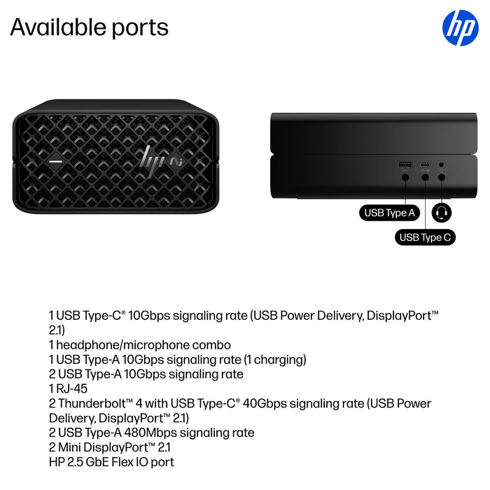 HP Z2 G1a Wolf Pro Security Edition, 3.2 GHz, AMD Ryzen AI Max PRO, 390, 64 GB, 1 TB, Windows 11 Pro