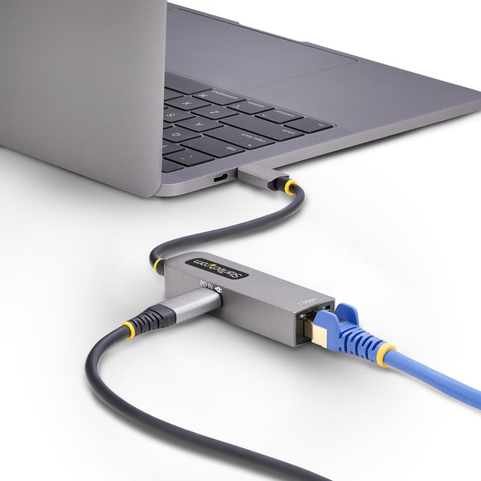 StarTech.com USB-C to Ethernet Adapter, NIC, 100W PD Pass-Through, USB 3.0 Type-C 1Gbps Multi Speed Network Adapter, Thunderbolt Compatible, Windows & Mac, Wired, USB Type-C, Ethernet, 5000 Mbit/s, Grey