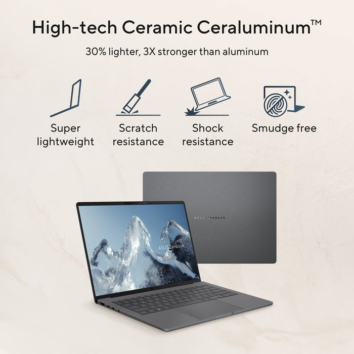 ASUS Zenbook A14 UX3407NA-QD069W Copilot+ PC, Snapdragon, 35.6 cm (14"), 1920 x 1200 pixels, 16 GB, 1 TB, Windows 11 Home