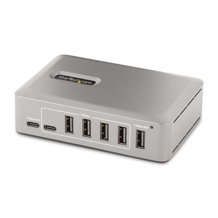 StarTech 10-Port USB-C Hub - 8x USB-A/2x USB-C - Self-Powered w/65W Power Supply - USB 3.1 10Gbps - Desktop/Laptop Hub w/USB-IF Certified 3ft Locking Cable, TAA