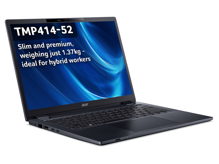 Acer TravelMate P4 TMP414-52, 14" IPS 1920 x 1200, Intel Core i5 - 1240P, Win 11 Pro, 8 GB RAM, 512 GB SSD, slate blue, Intel® Core™ i5, 35.6 cm (14"), 1920 x 1200 pixels, 8 GB, 512 GB, Windows 11 Pro