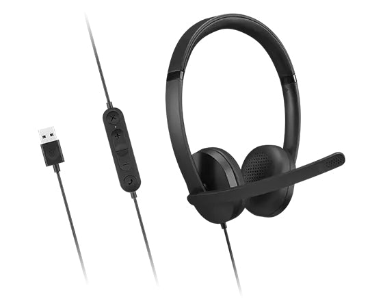 Lenovo 4XD1P83425, Wired, Calls/Music, 20 - 20000 Hz, 140 g, Headset, Black
