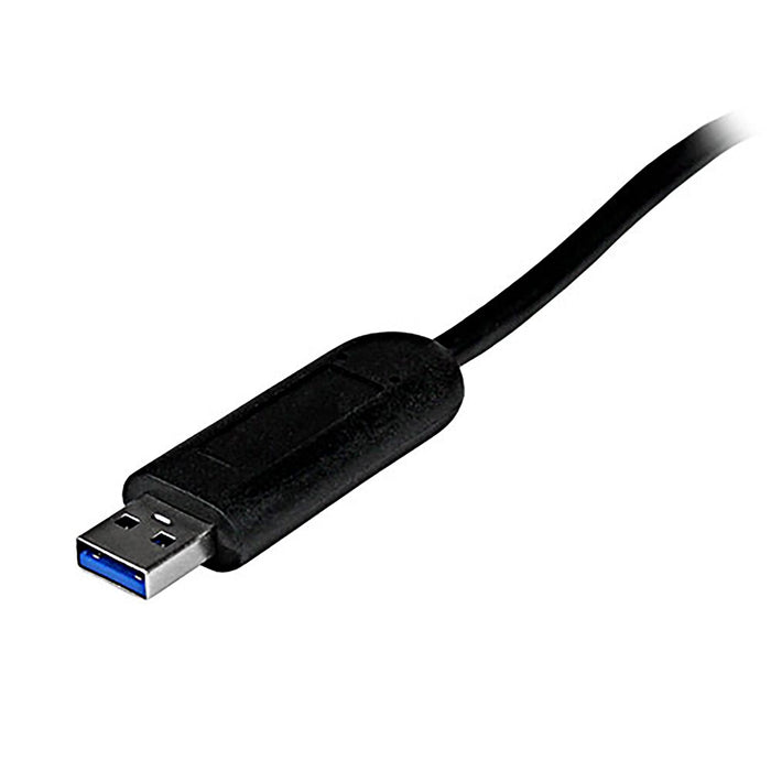 StarTech.com 4 Port Portable SuperSpeed USB 3.0 Hub with Built-in Cable - 5Gbps, USB 3.2 Gen 1 (3.1 Gen 1) Type-A, USB 3.2 Gen 1 (3.1 Gen 1) Type-A, 5000 Mbit/s, Black, Plastic, Power