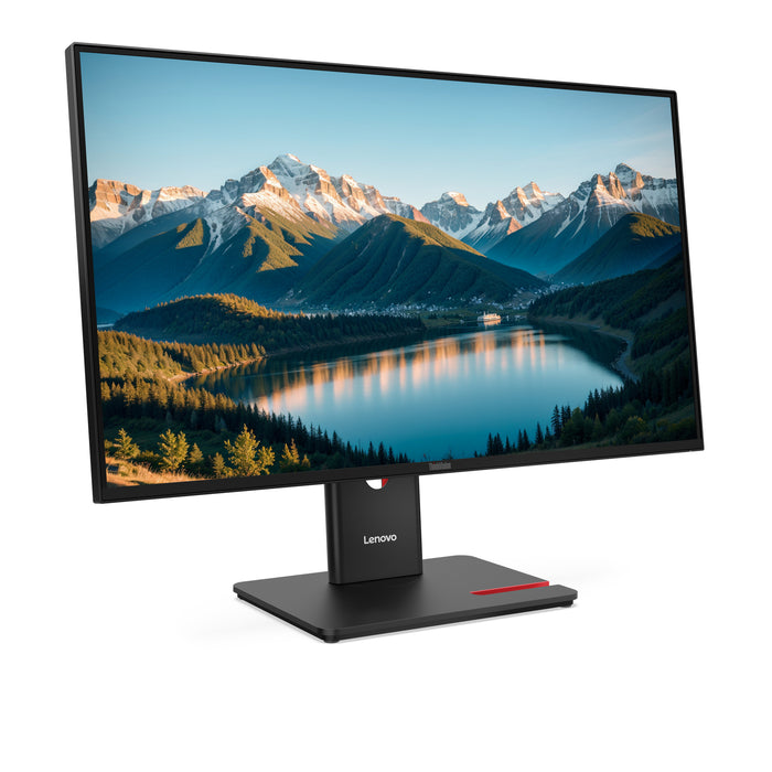 Lenovo ThinkVision T27Q-40 Monitor, 68.6 cm (27"), 2560 x 1440 pixels, Wide Quad HD, LED, 6 ms, Black
