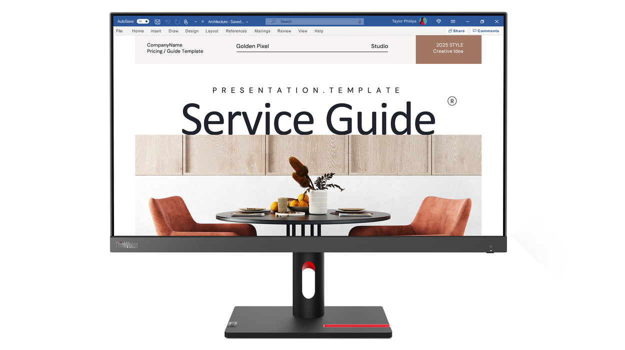Lenovo ThinkVision S24i-30, 60.5 cm (23.8"), 1920 x 1080 pixels, Full HD, LED, 6 ms, Black