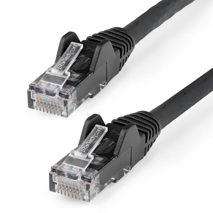 StarTech.com 3m CAT6 Ethernet Cable - LSZH (Low Smoke Zero Halogen) - 10 Gigabit 250Mhz 100W PoE RJ45 10GbE UTP Network Patch Cord Snagless with Strain Relief - Black, CAT 6, ETL Verified, 24AWG, 3 m, Cat6, U/UTP (UTP), RJ-45, RJ-45, Black