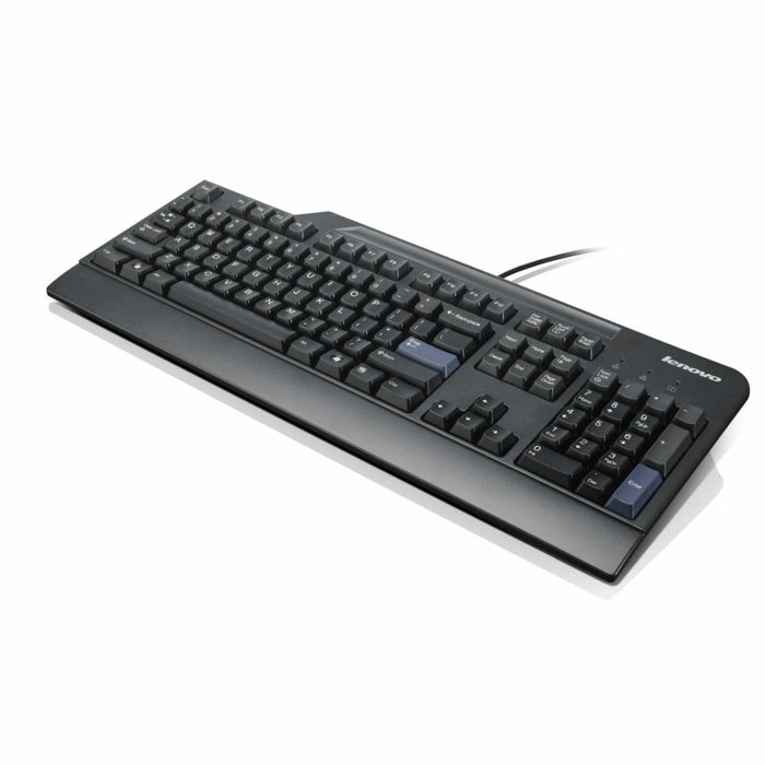 Lenovo Preferred Pro, Full-size (100%), Wired, USB, QWERTY, Black