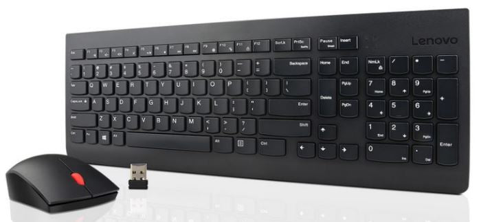 Lenovo 4X30M39497, Full-size (100%), Wireless, RF Wireless, QWERTY, Black, Mouse included