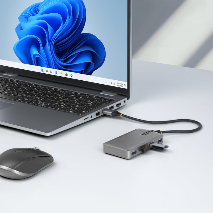 StarTech 4 Port USB Hub, USB 3.0 (5Gbps), Bus Powered, USB-A to 4x USB-A Hub w/ Optional Auxiliary Power Input, Portable Desktop/Laptop USB Hub, 1ft/30cm Cable, USB Expansion Hub (5G4AB-USB-A-HUB)