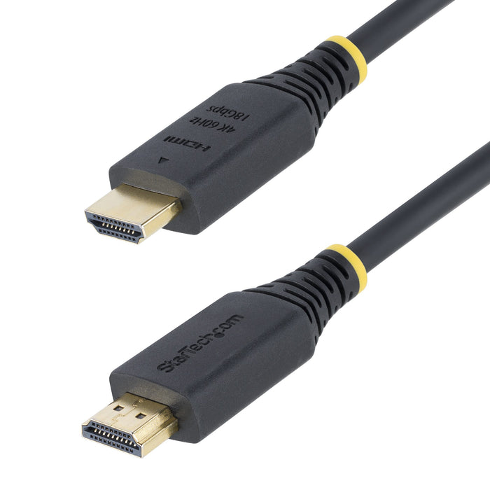 StarTech 8ft (2.4m) Premium Certified High Speed HDMI Cable, 4K 60Hz/1440p 144Hz, 18Gbps, UHD HDMI 2.0 Cord, TPE Jacket