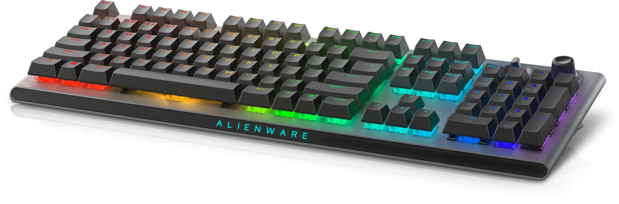 Alienware Tri-Mode AW920K, Full-size (100%), Wired & Wireless, USB + RF Wireless + Bluetooth, Mechanical, RGB LED, Grey