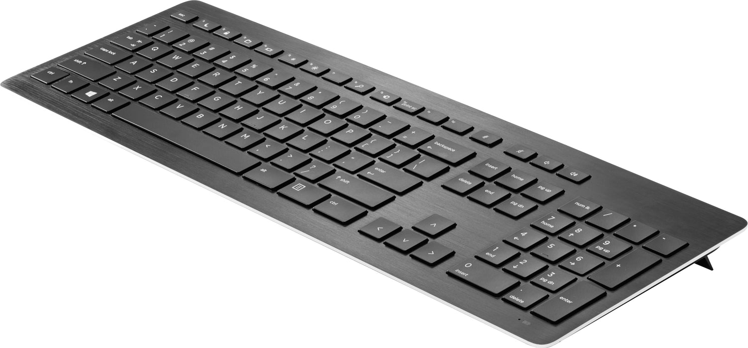 HP Wireless Premium Keyboard, Full-size (100%), Wireless, RF Wireless, Membrane, Black