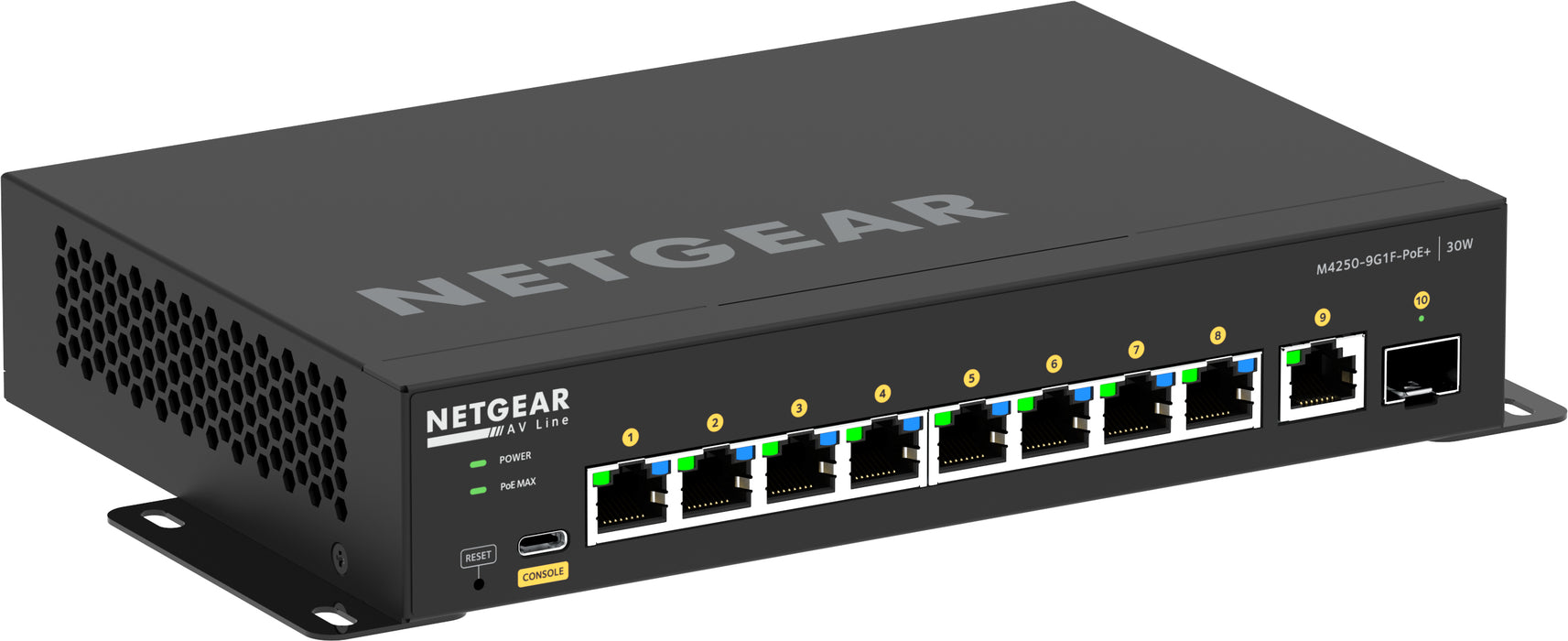 NETGEAR 8x1G PoE+ 110W 1x1G and 1xSFP Managed Switch, Managed, L2/L3, Gigabit Ethernet (10/100/1000), Full duplex, Power over Ethernet (PoE), Rack mounting