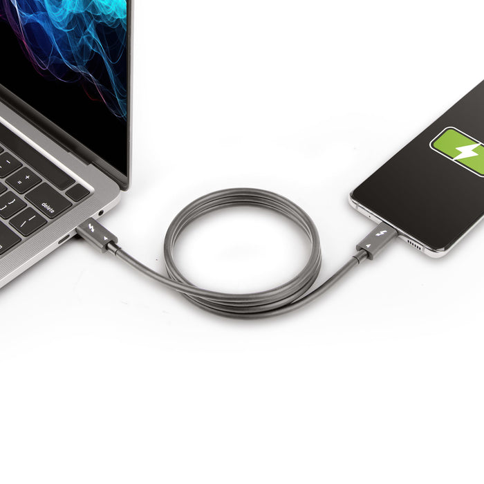 StarTech.com 3.3ft (1m) Thunderbolt 4 Cable - 40Gbps - 100W PD - 4K/8K Video - Intel-Certified Thunderbolt Cable - Compatible w/ USB4/Thunderbolt 3/USB 3.2/USB Type-C/DisplayPort, Male, Male, 1 m, 40 Gbit/s, Black, Nickel