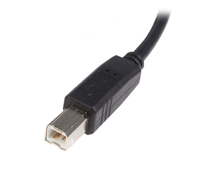 StarTech.com 3m USB 2.0 A to B Cable - M/M, 3 m, USB A, USB B, USB 2.0, Male/Male, Black