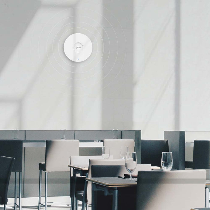 TP-Link Omada AX1800 Wireless Dual Band Ceiling Mount Access Point, 2.4 GHz, 5 GHz, 1775 Mbit/s, WPA, WPA-Enterprise, WPA2, WPA2-Enterprise, WPA3, WPA3-Enterprise, 10,100,1000 Mbit/s