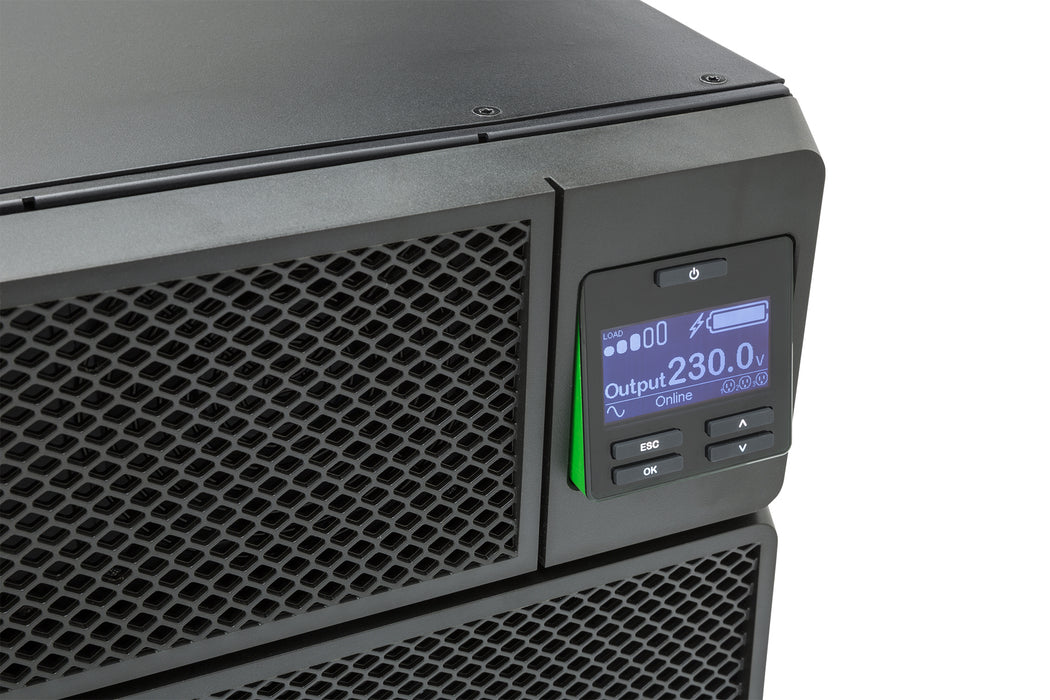 APC Smart-UPS On-Line SRT6KRMXLI - 6kW/VA, 6x C13 + 4x C19 + hardwire 1 phase output, rack mountable, Embedded NMC, Double-conversion (Online), 6 kVA, 6000 W, Sine, 100 V, 275 V