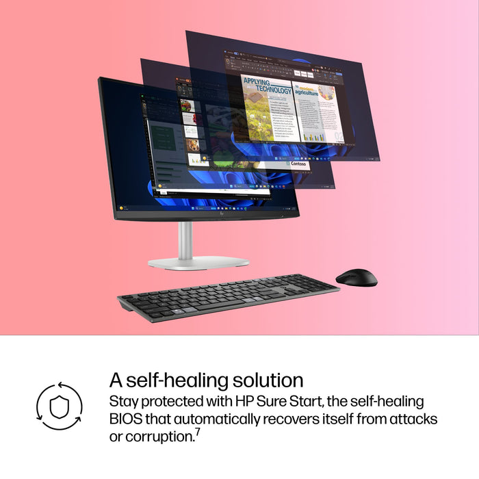 HP EliteStudio 8 All-in-One G1i 23.8 inch Desktop AI PC, 60.5 cm (23.8"), Full HD, Intel Core Ultra 5, 16 GB, Windows 11 Pro, Silver