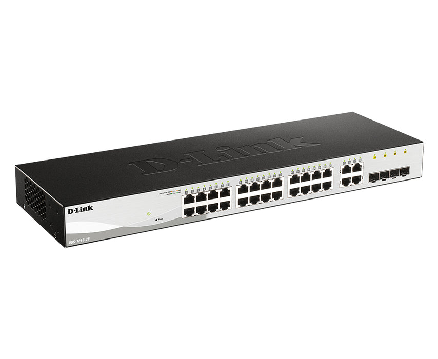 D-Link 28-Port Gigabit Smart Managed Switch including 4 Combo Ports, Managed, L2, Gigabit Ethernet (10/100/1000), Full duplex, Rack mounting, 1U