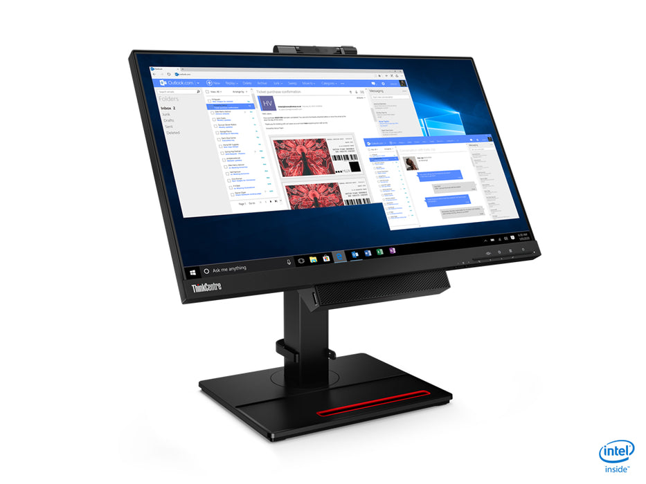 Lenovo ThinkCentre Tiny in One, 54.6 cm (21.5"), 1920 x 1080 pixels, Full HD, LED, 6 ms, Black