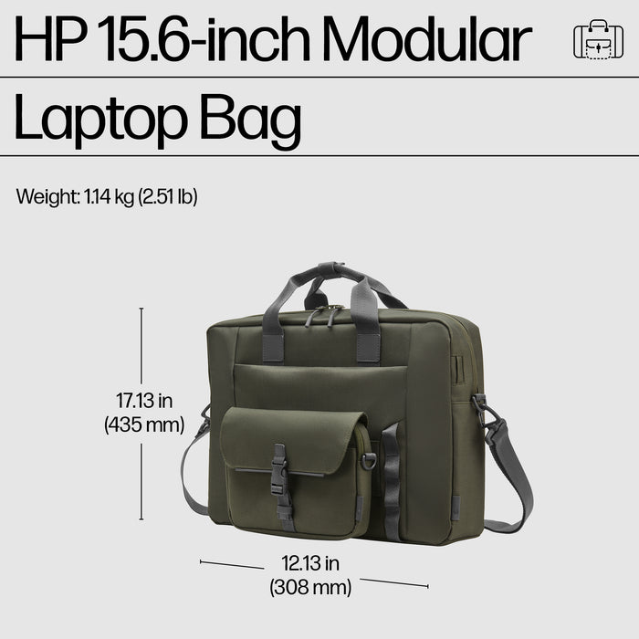 HP 15.6-inch Modular Laptop Bag, Messenger case, 39.6 cm (15.6"), 1.14 kg
