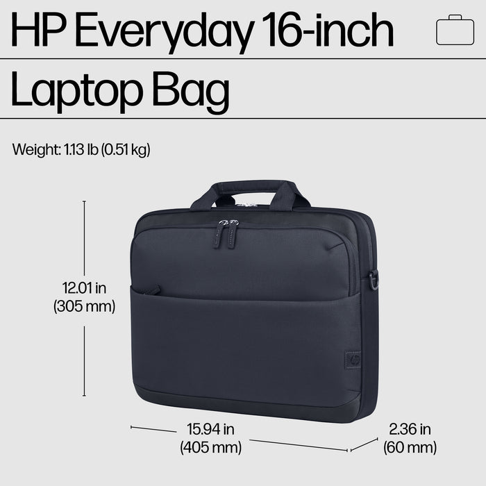 HP Everyday 16-inch Laptop Bag, Briefcase, 40.9 cm (16.1"), Shoulder strap, 510 g