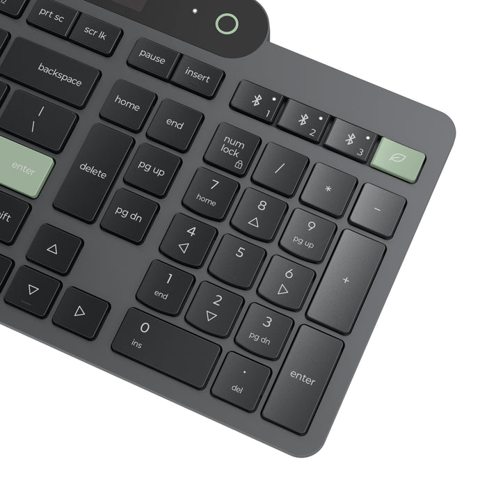 Lenovo 4Y41R69491, Full-size (100%), Wireless, Bluetooth, Plunger key switch, Black, Green