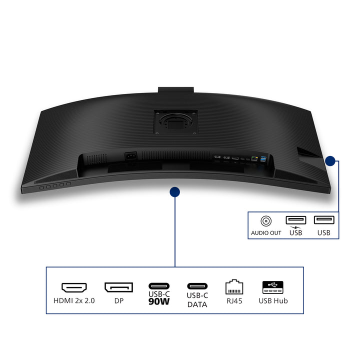 Philips 3000 series 34B2U3600CH/00, 86.4 cm (34"), 3440 x 1440 pixels, Wide Quad HD, LCD, 4 ms, Black