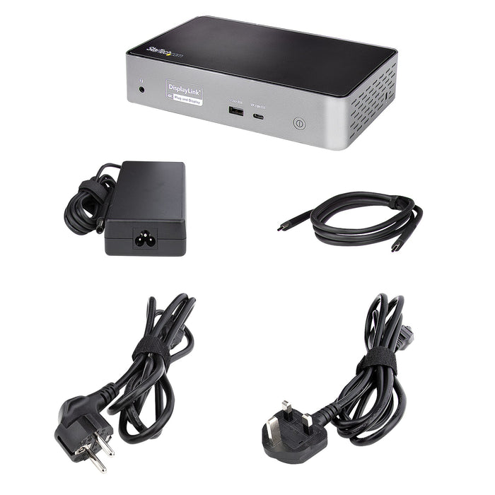 StarTech USB-C Quad Monitor Docking Station for MacBook Pro / Air M1 M2 M3 M4 & Windows, Universal 4K 60Hz HDMI DP Dock, Thunderbolt Compatible, 100W Laptop Charging