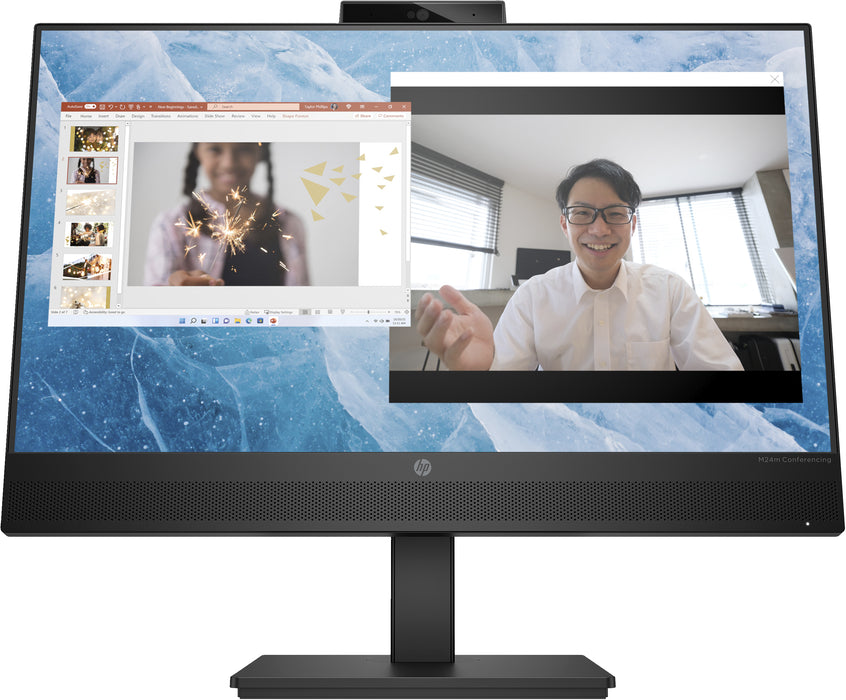 HP M24m Conferencing Monitor, 60.5 cm (23.8"), 1920 x 1080 pixels, Full HD, LED, 5 ms, Black