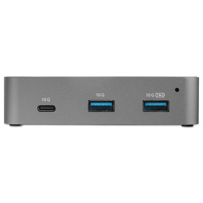 StarTech.com 4-Port USB-C™ Hub 10 Gbps - 3x USB-A & 1x USB-C - Powered - TAA, USB 3.2 Gen 2 (3.1 Gen 2) Type-C, USB 3.2 Gen 2 (3.1 Gen 2) Type-A, USB 3.2 Gen 2 (3.1 Gen 2) Type-C, 10000 Mbit/s, Black, Grey, Aluminium, Plastic, Link, Power