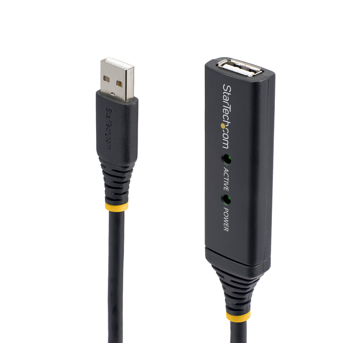 StarTech.com 20m (65ft) USB 2.0 Active Extension Cable - M/F, 20 m, USB A, USB A, USB 2.0, Male/Female, Black
