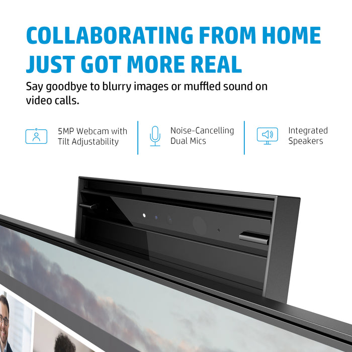 HP E24m G4 FHD USB-C Conferencing Monitor, 60.5 cm (23.8"), 1920 x 1080 pixels, Full HD, LCD, 5 ms, Black