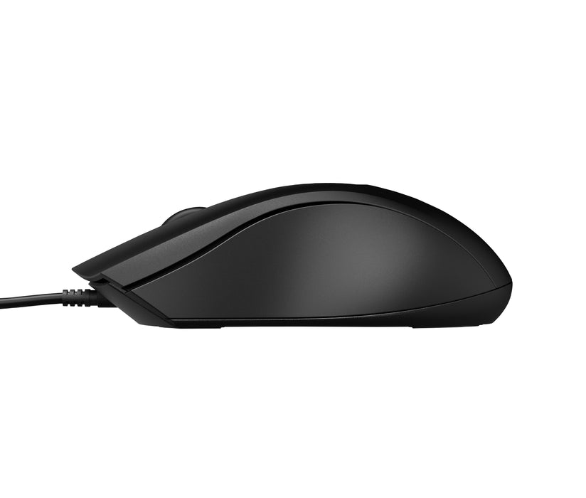 HP Wired Mouse 105, Ambidextrous, Optical, USB Type-A, 1600 DPI, Black