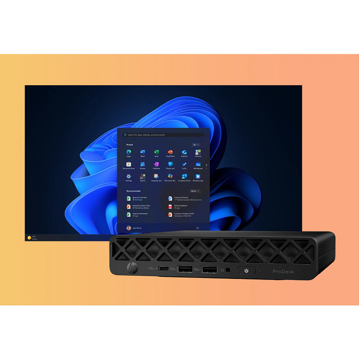 HP ProDesk 4 G1i AI PC, Intel Core Ultra 5, 235T, 8 GB, DDR5-SDRAM, 256 GB, Windows 11 Pro
