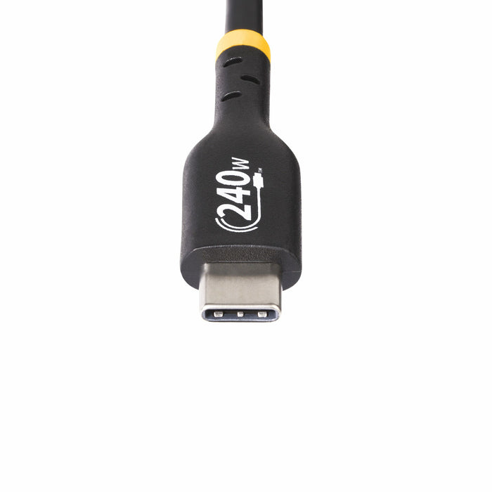 StarTech.com 6.6ft (2m) USB-C Charging Cable, Charge & Sync, 240W (5A) PD EPR, USB 2.0 Laptop Charger Cable, USB-IF Certified, TPE Jacket - Black USB C Charging Cord, 2 m, USB C, USB C, USB 2.0, 0.48 Gbit/s, Black